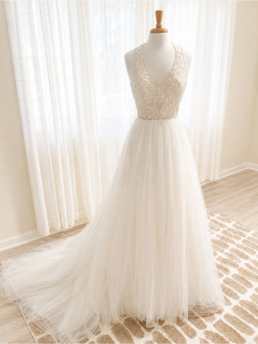 Christina Wu Wedding Gown – Size 6 – Never Worn – Includes Veil
